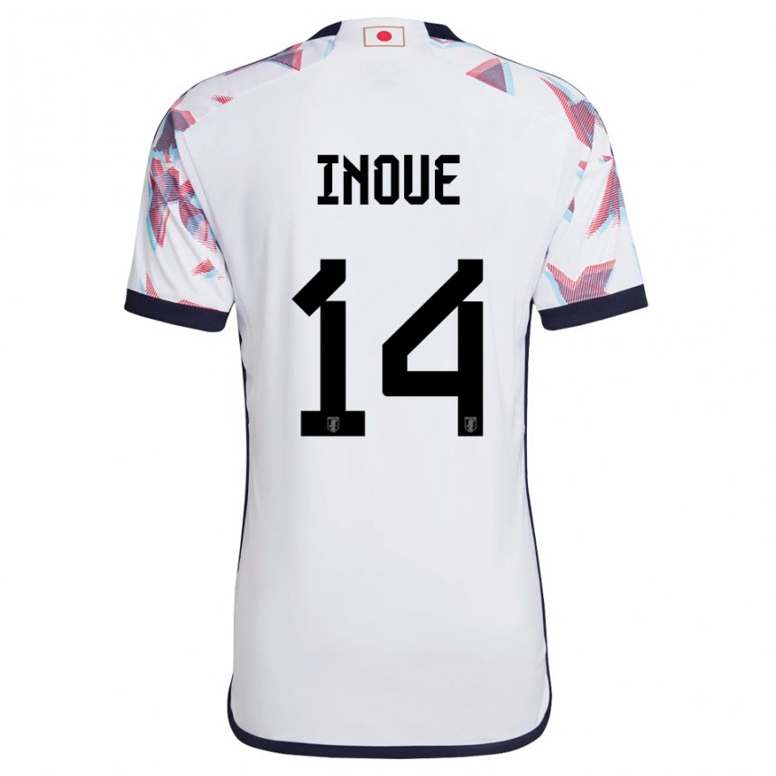 Donna Maglia Giappone Ayaka Inoue #14 Bianco Kit Gara Away 22-24 Maglietta