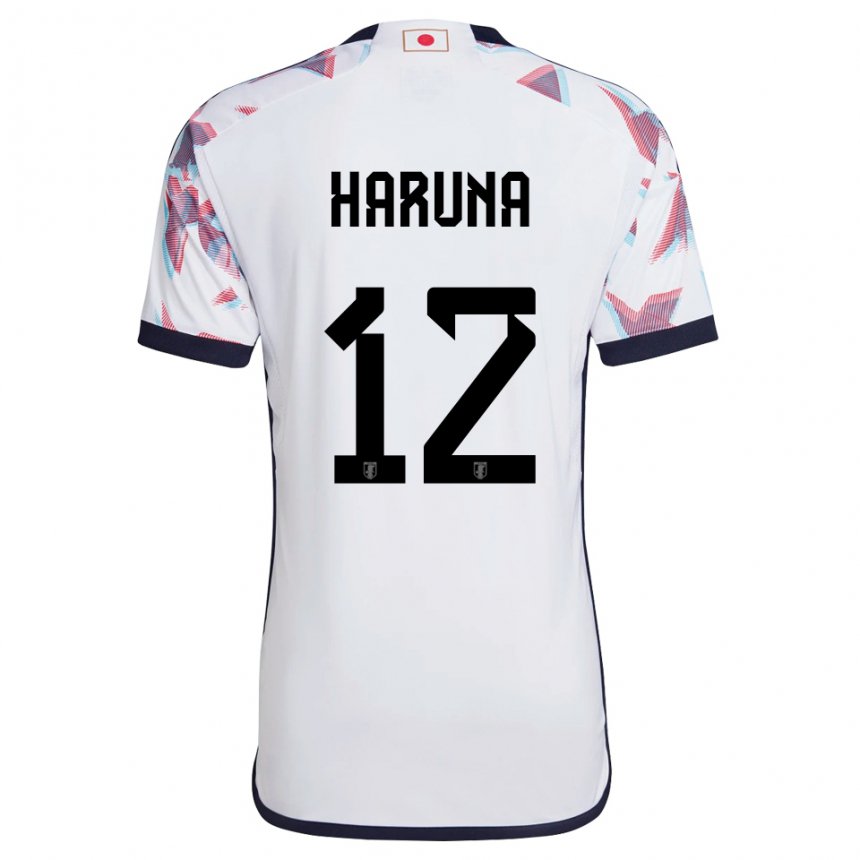 Donna Maglia Giappone Ryusei Haruna #12 Bianco Kit Gara Away 22-24 Maglietta