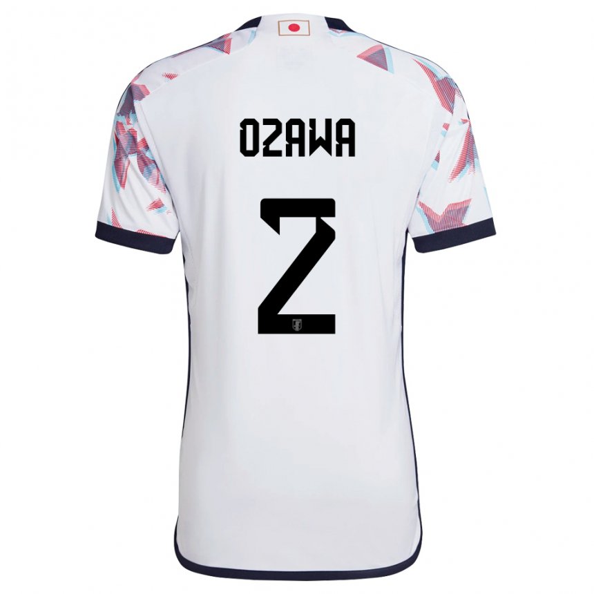 Donna Maglia Giappone Haruki Ozawa #2 Bianco Kit Gara Away 22-24 Maglietta