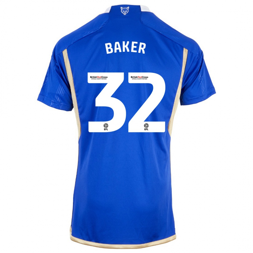 Bambino Maglia Ava Baker #32 Blu Kit Gara Home 2023/24 Maglietta