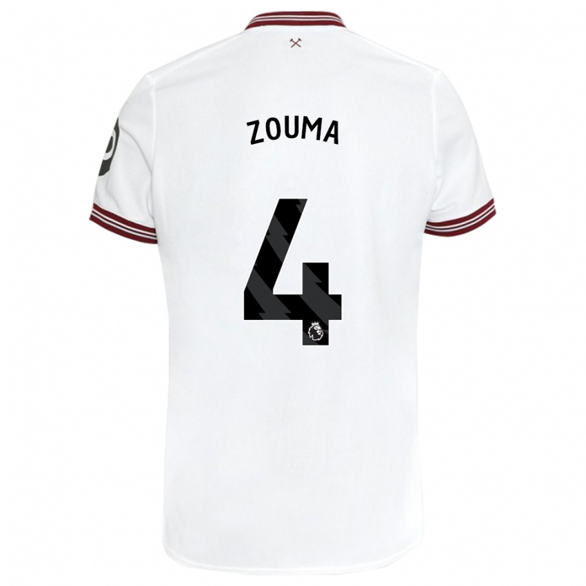 Bambino Maglia Kurt Zouma #4 Bianco Kit Gara Away 2023/24 Maglietta