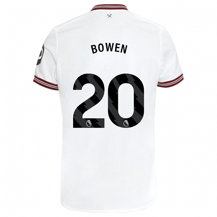 Bambino Maglia Jarrod Bowen #20 Bianco Kit Gara Away 2023/24 Maglietta