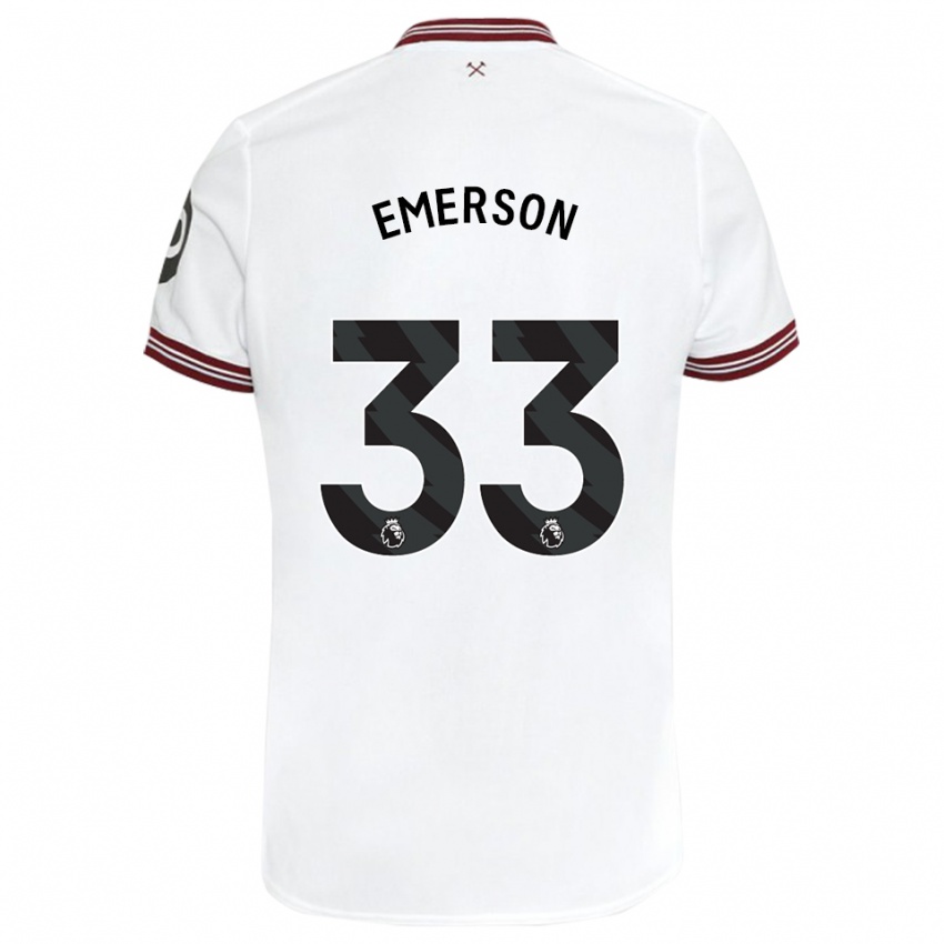 Bambino Maglia Emerson Palmieri #33 Bianco Kit Gara Away 2023/24 Maglietta