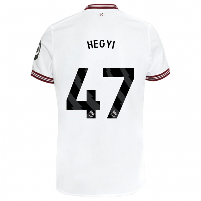 Bambino Maglia Krisztian Hegyi #47 Bianco Kit Gara Away 2023/24 Maglietta