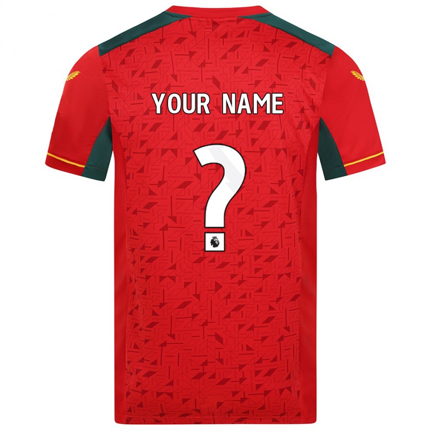 Bambino Maglia Il Tuo Nome #0 Rosso Kit Gara Away 2023/24 Maglietta