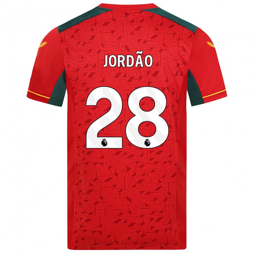 Bambino Maglia Bruno Jordao #28 Rosso Kit Gara Away 2023/24 Maglietta