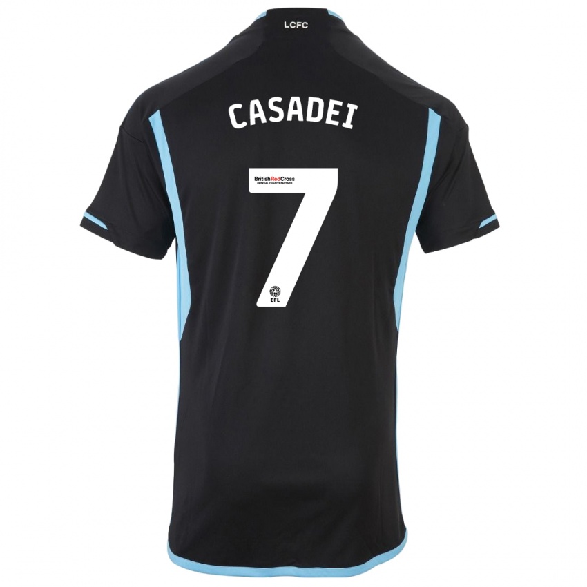 Bambino Maglia Cesare Casadei #7 Nero Kit Gara Away 2023/24 Maglietta