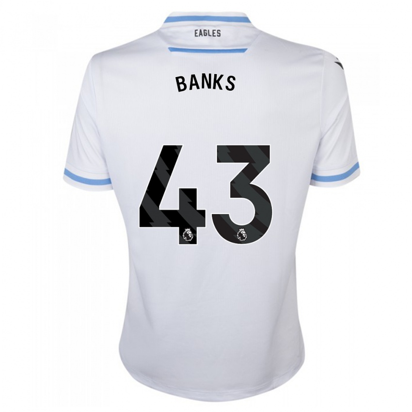 Bambino Maglia Scott Banks #43 Bianco Kit Gara Away 2023/24 Maglietta