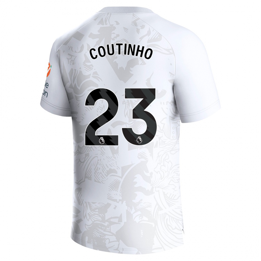 Bambino Maglia Philippe Coutinho #23 Bianco Kit Gara Away 2023/24 Maglietta