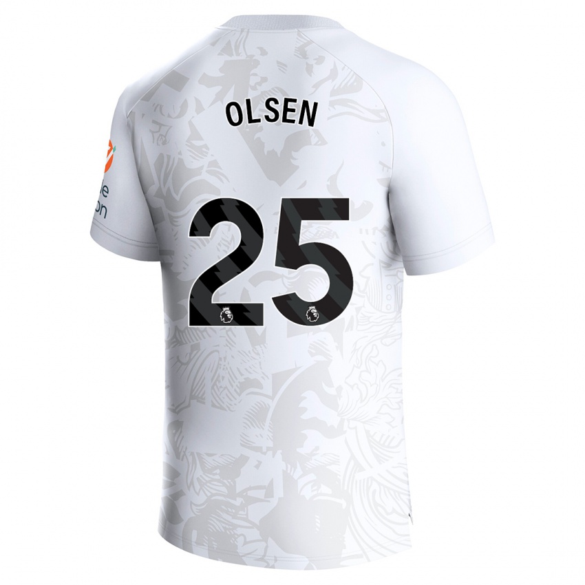 Bambino Maglia Robin Olsen #25 Bianco Kit Gara Away 2023/24 Maglietta