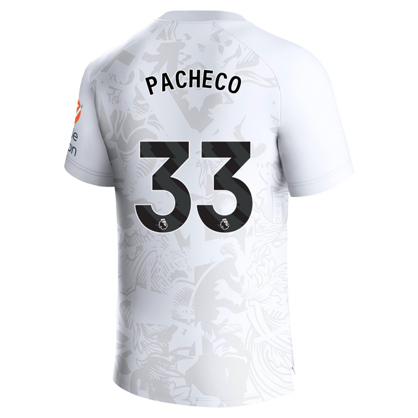 Bambino Maglia Maz Pacheco #33 Bianco Kit Gara Away 2023/24 Maglietta