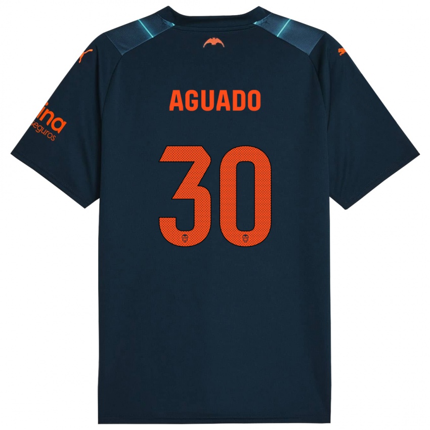 Bambino Maglia Julia Aguado #30 Blu Marino Kit Gara Away 2023/24 Maglietta