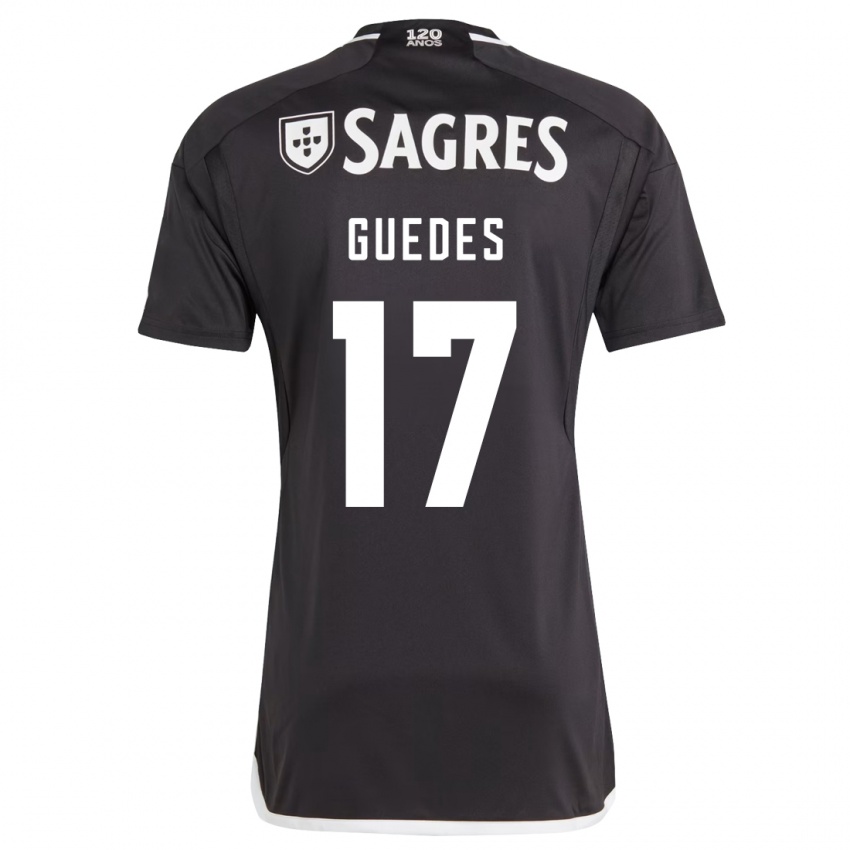 Bambino Maglia Goncalo Guedes #17 Nero Kit Gara Away 2023/24 Maglietta