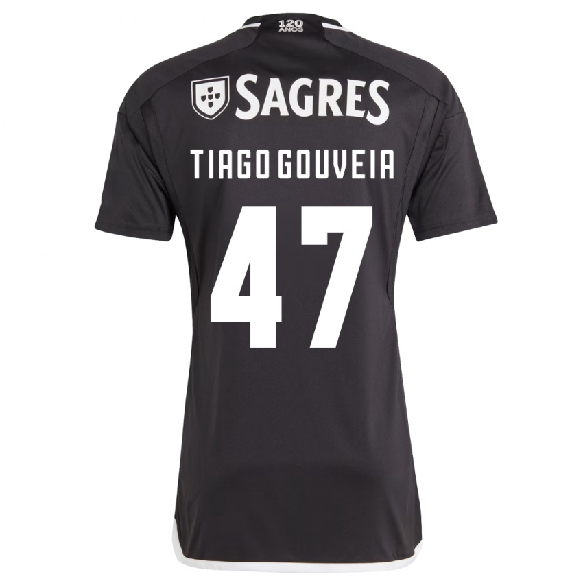 Bambino Maglia Tiago Gouveia #47 Nero Kit Gara Away 2023/24 Maglietta