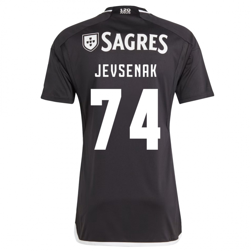 Bambino Maglia Zan Jevsenak #74 Nero Kit Gara Away 2023/24 Maglietta