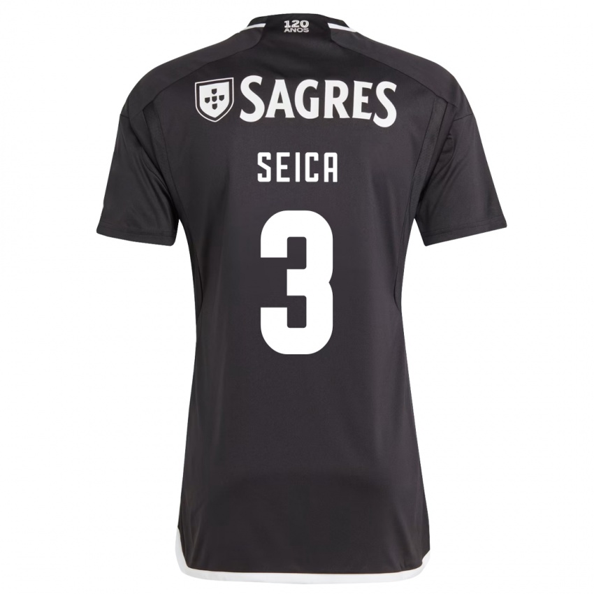 Bambino Maglia Ana Seica #3 Nero Kit Gara Away 2023/24 Maglietta