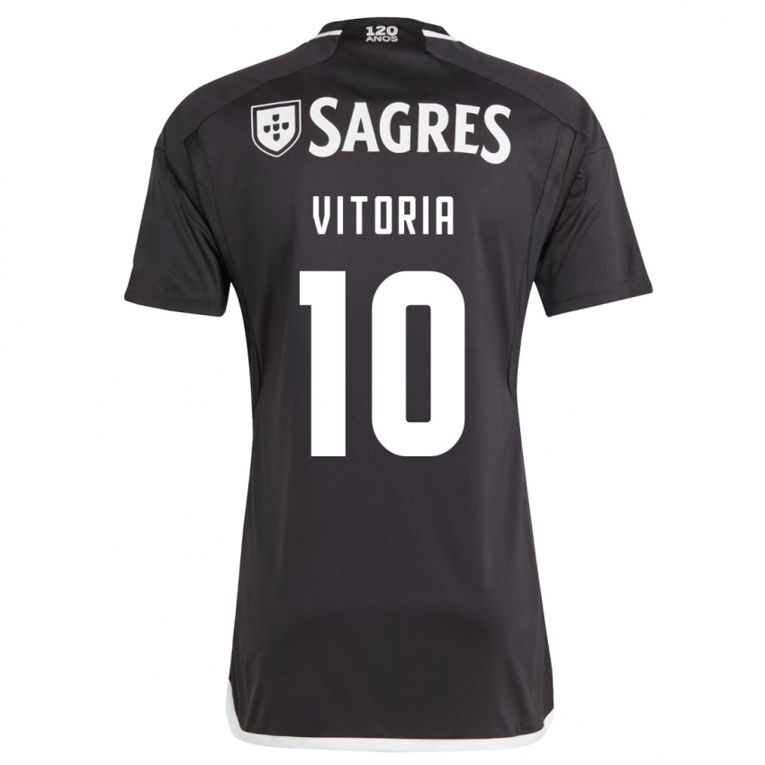 Bambino Maglia Ana Vitoria #10 Nero Kit Gara Away 2023/24 Maglietta