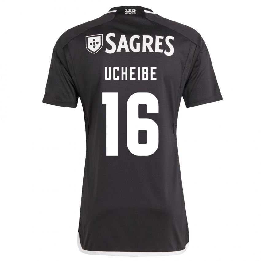 Bambino Maglia Christy Ucheibe #16 Nero Kit Gara Away 2023/24 Maglietta