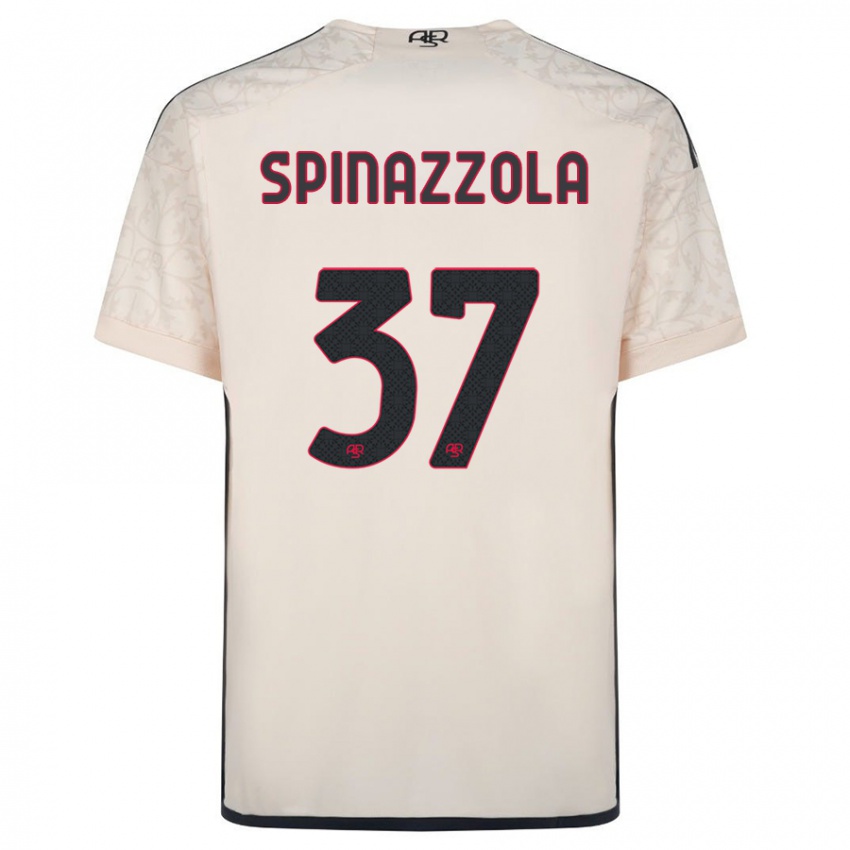 Bambino Maglia Leonardo Spinazzola #37 Bianco Blu Kit Gara Away 2023/24 Maglietta