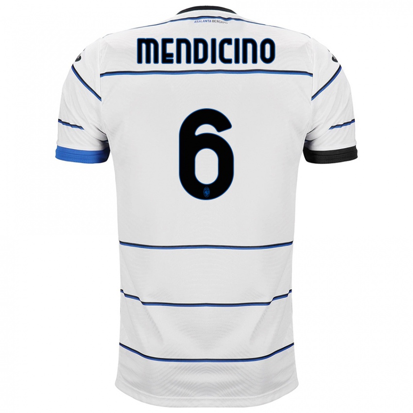 Bambino Maglia Leonardo Mendicino #6 Bianco Kit Gara Away 2023/24 Maglietta