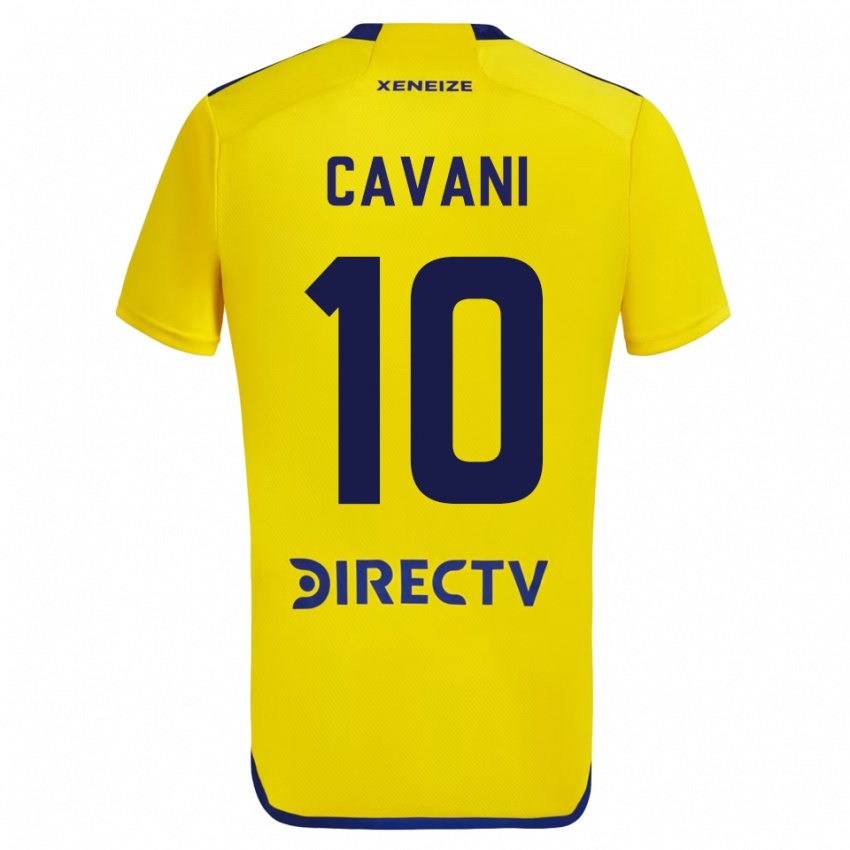 Bambino Maglia Edinson Cavani #10 Giallo Kit Gara Away 2023/24 Maglietta