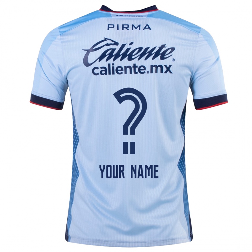 Bambino Maglia Il Tuo Nome #0 Cielo Blu Kit Gara Away 2023/24 Maglietta