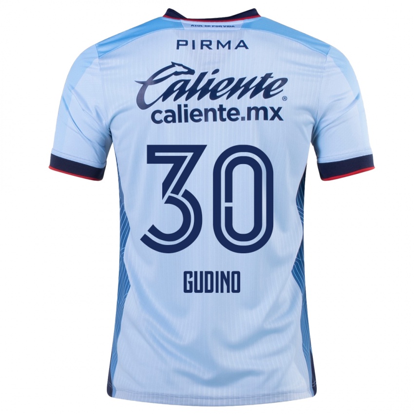 Bambino Maglia Andres Gudino #30 Cielo Blu Kit Gara Away 2023/24 Maglietta