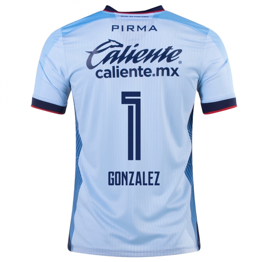 Bambino Maglia Itzayana Gonzalez #1 Cielo Blu Kit Gara Away 2023/24 Maglietta