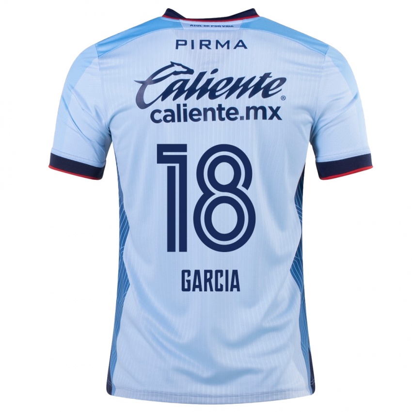 Bambino Maglia Diana Garcia #18 Cielo Blu Kit Gara Away 2023/24 Maglietta