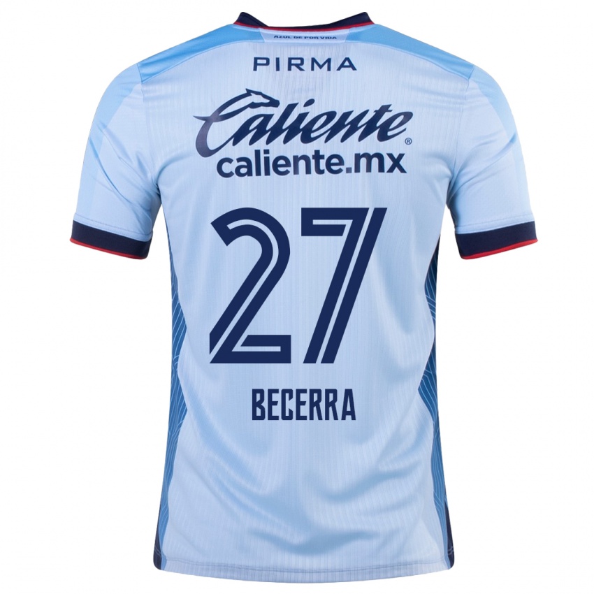 Bambino Maglia Ana Becerra #27 Cielo Blu Kit Gara Away 2023/24 Maglietta