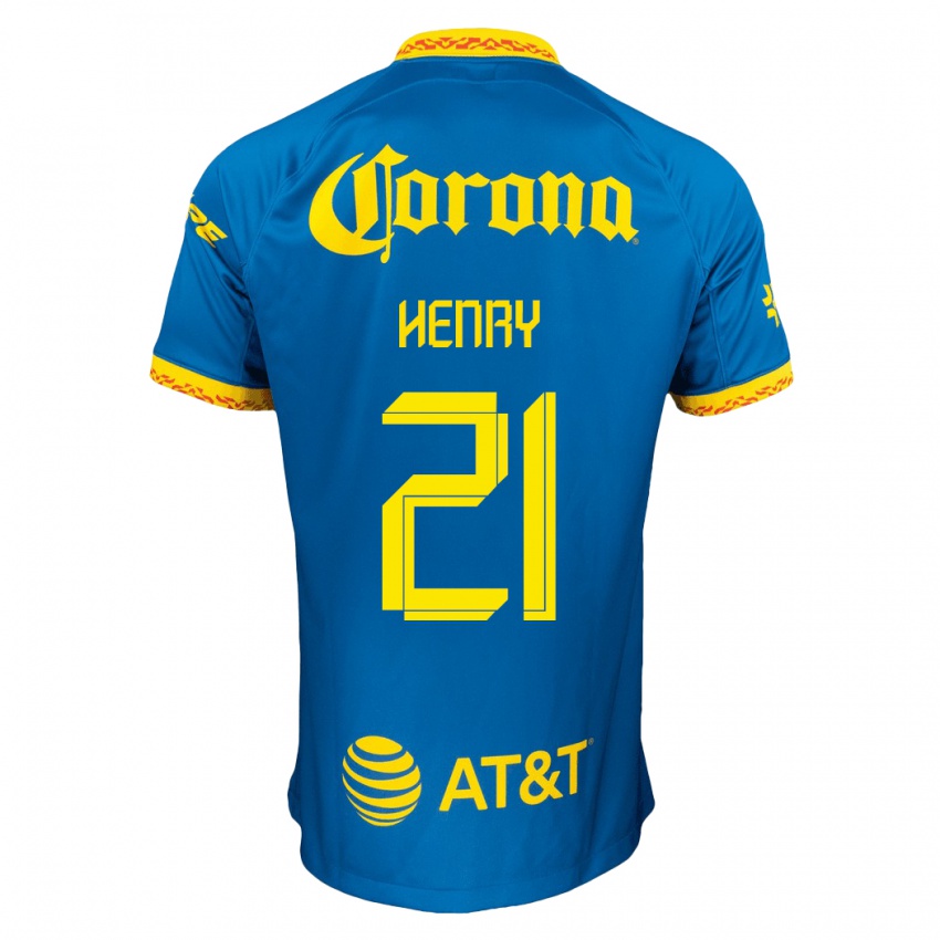 Bambino Maglia Henry Martin #21 Blu Kit Gara Away 2023/24 Maglietta