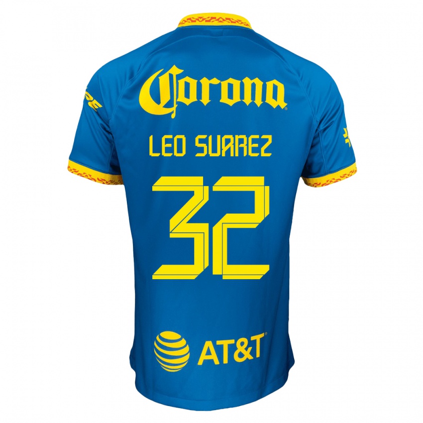 Bambino Maglia Leo Suarez #32 Blu Kit Gara Away 2023/24 Maglietta