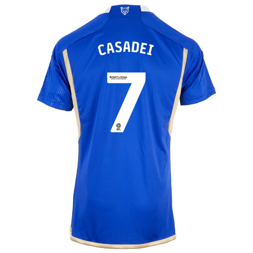 Uomo Maglia Cesare Casadei #7 Blu Reale Kit Gara Home 2023/24 Maglietta