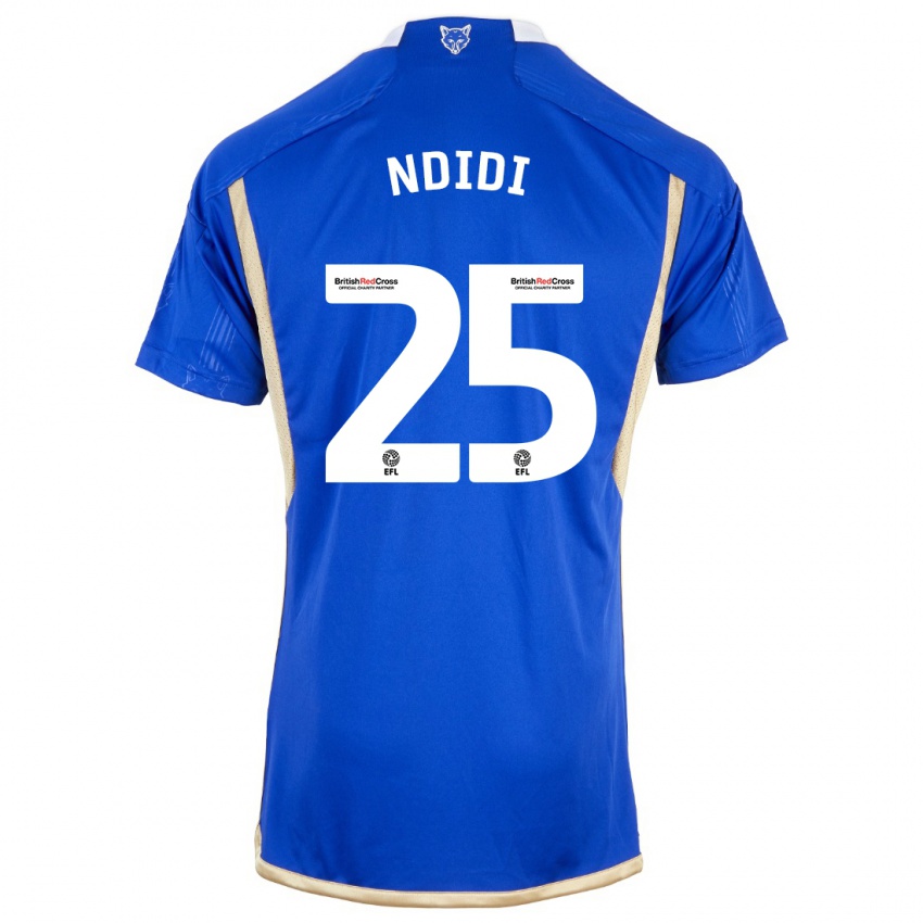 Uomo Maglia Wilfred Ndidi #25 Blu Reale Kit Gara Home 2023/24 Maglietta