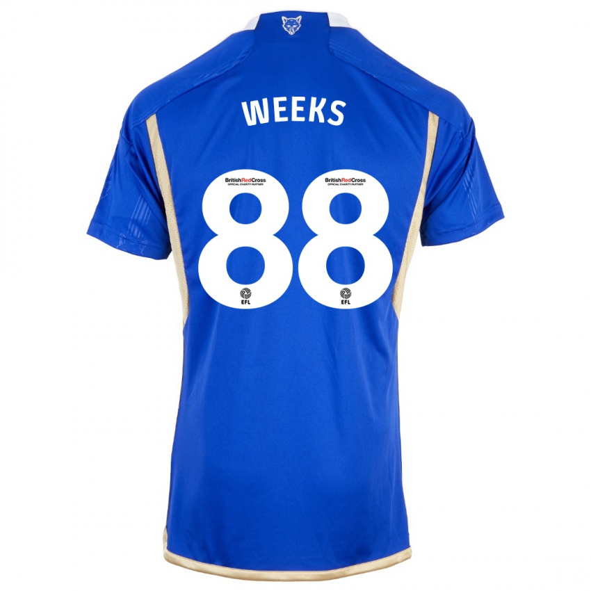 Uomo Maglia Tyler Weeks #88 Blu Reale Kit Gara Home 2023/24 Maglietta