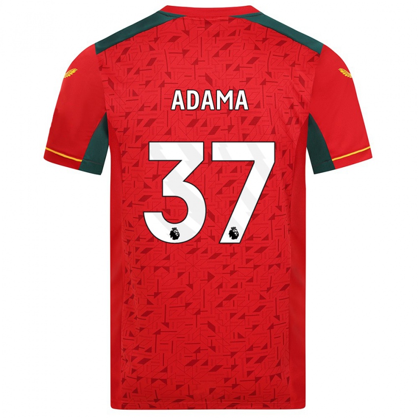 Uomo Maglia Adama Traore #37 Rosso Kit Gara Away 2023/24 Maglietta