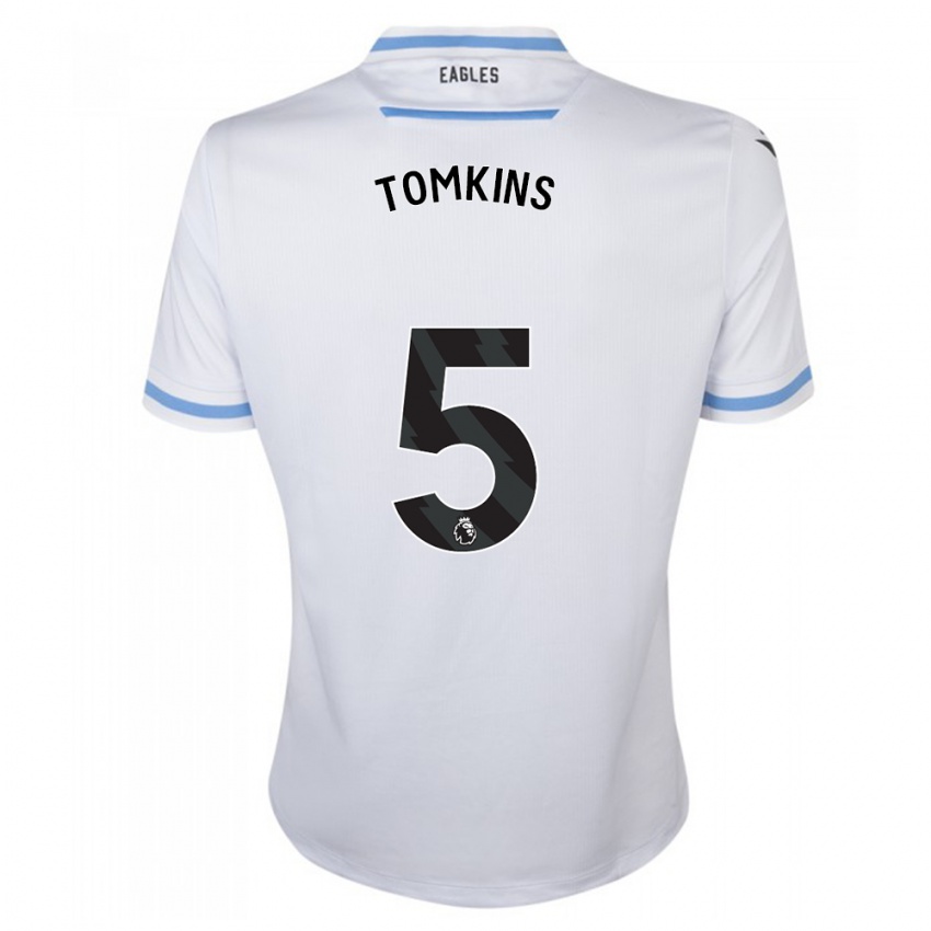 Uomo Maglia James Tomkins #5 Bianco Kit Gara Away 2023/24 Maglietta