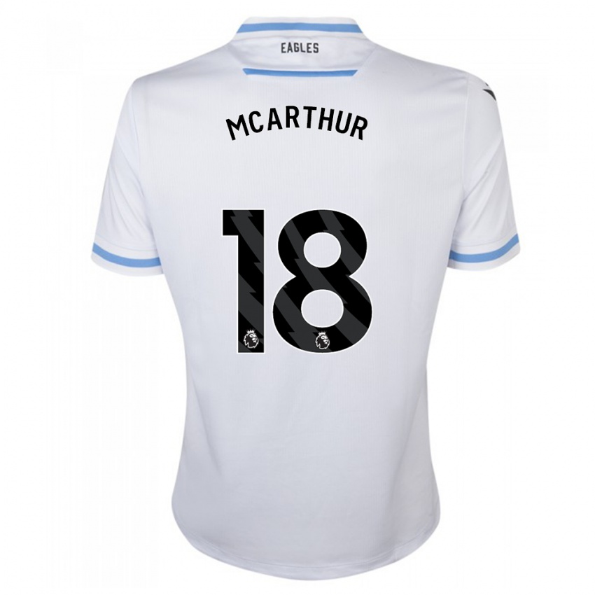 Uomo Maglia James Mcarthur #18 Bianco Kit Gara Away 2023/24 Maglietta