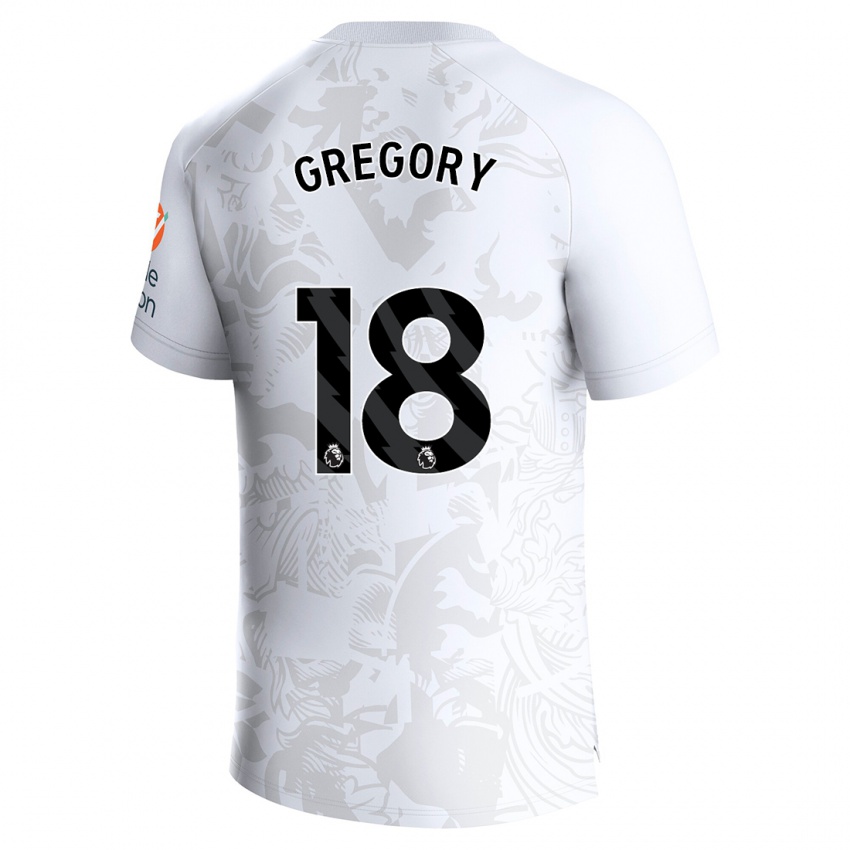 Uomo Maglia Freya Gregory #18 Bianco Kit Gara Away 2023/24 Maglietta