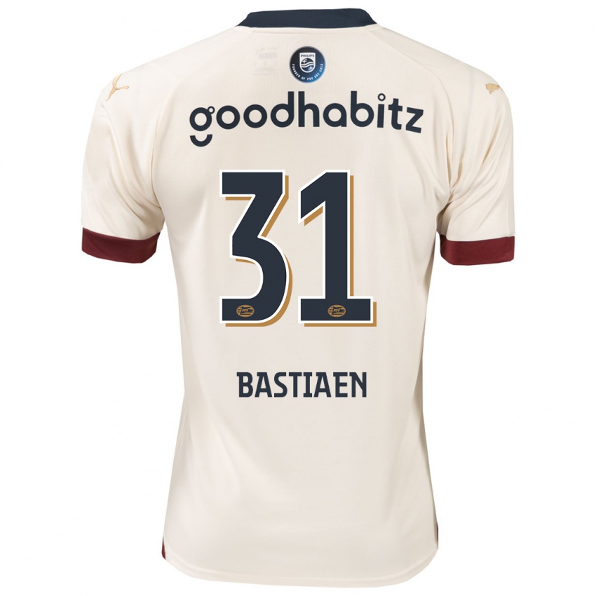 Uomo Maglia Femke Bastiaen #31 Bianco Blu Kit Gara Away 2023/24 Maglietta