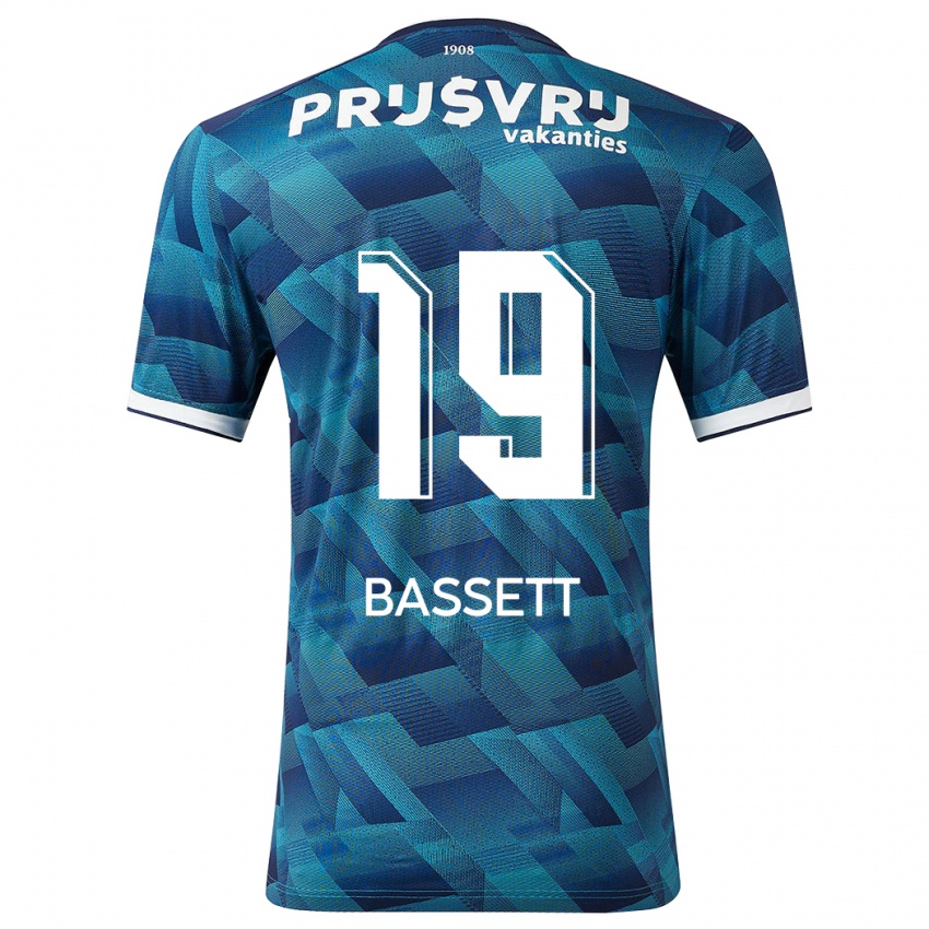 Uomo Maglia Cole Bassett #19 Blu Kit Gara Away 2023/24 Maglietta