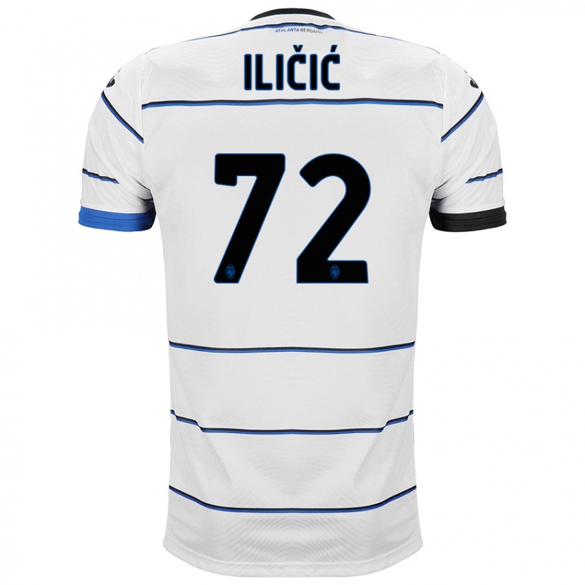 Uomo Maglia Josip Ilicic #72 Bianco Kit Gara Away 2023/24 Maglietta