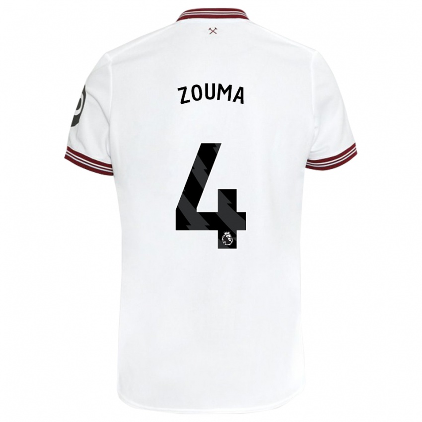 Donna Maglia Kurt Zouma #4 Bianco Kit Gara Away 2023/24 Maglietta