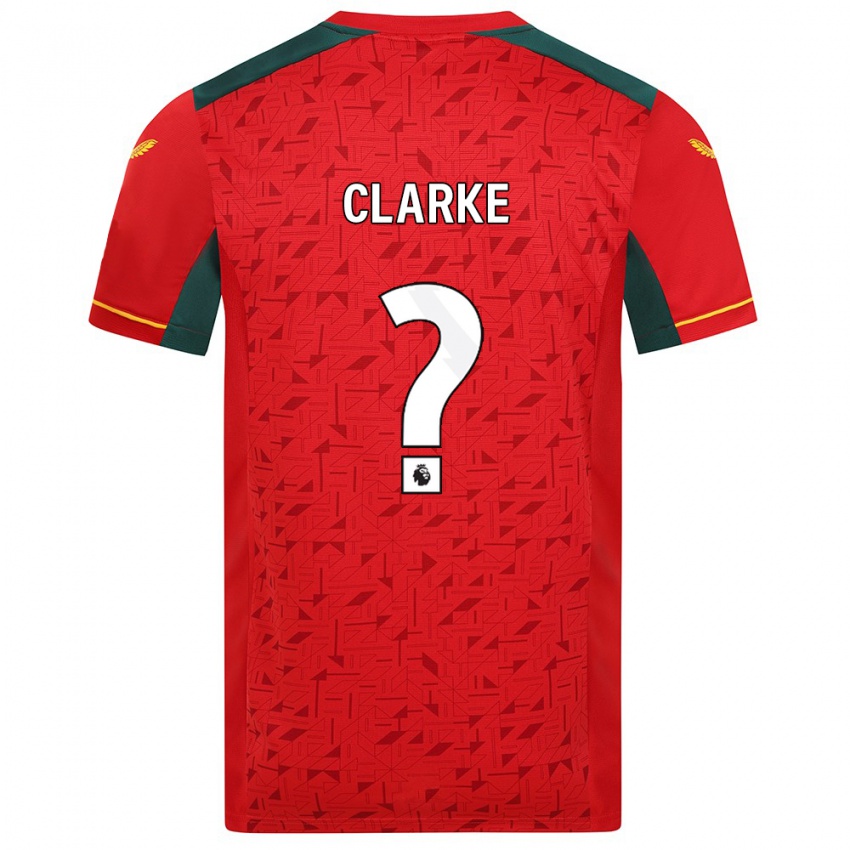 Donna Maglia Brayden Clarke #0 Rosso Kit Gara Away 2023/24 Maglietta