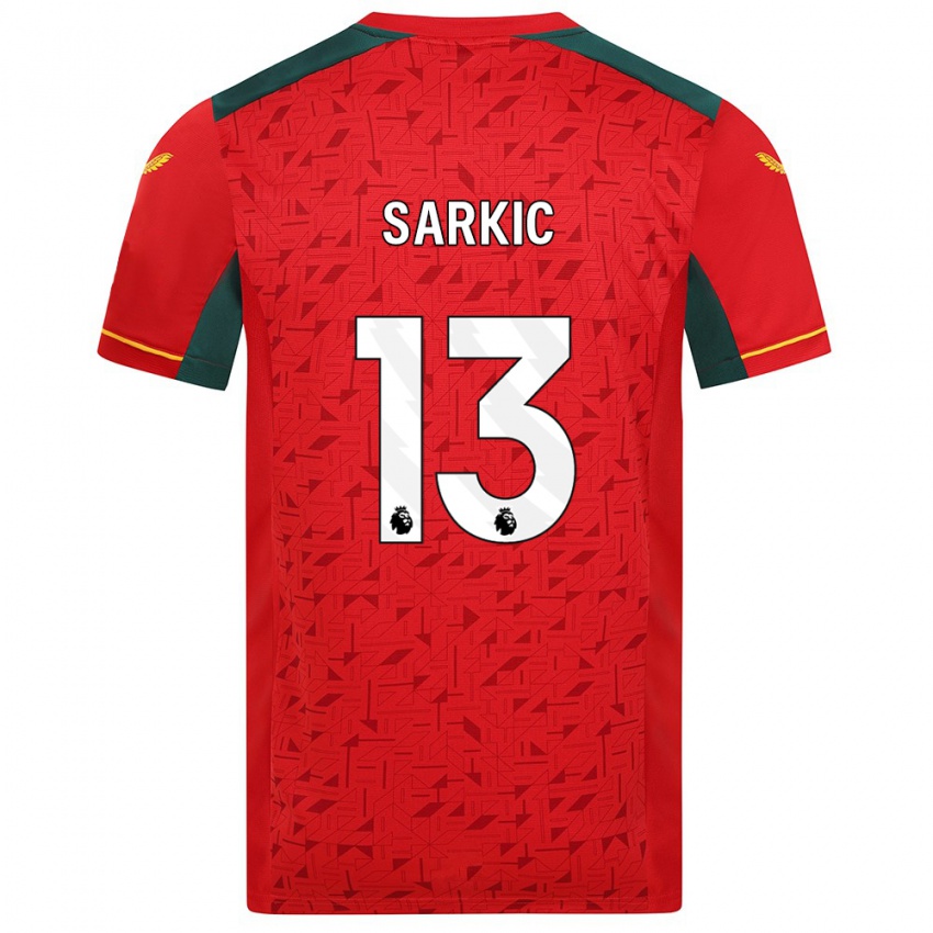 Donna Maglia Matija Sarkic #13 Rosso Kit Gara Away 2023/24 Maglietta