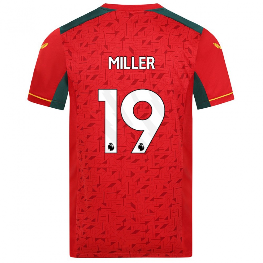 Donna Maglia Ali Miller #19 Rosso Kit Gara Away 2023/24 Maglietta