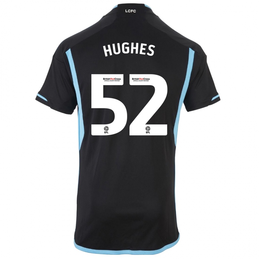 Donna Maglia Iestyn Hughes #52 Nero Kit Gara Away 2023/24 Maglietta