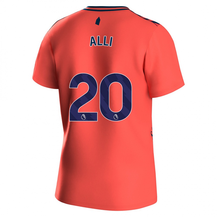 Donna Maglia Dele Alli #20 Corallo Kit Gara Away 2023/24 Maglietta