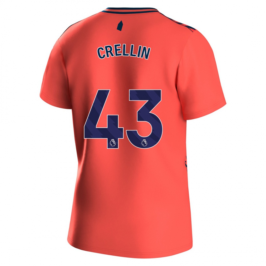 Donna Maglia Billy Crellin #43 Corallo Kit Gara Away 2023/24 Maglietta