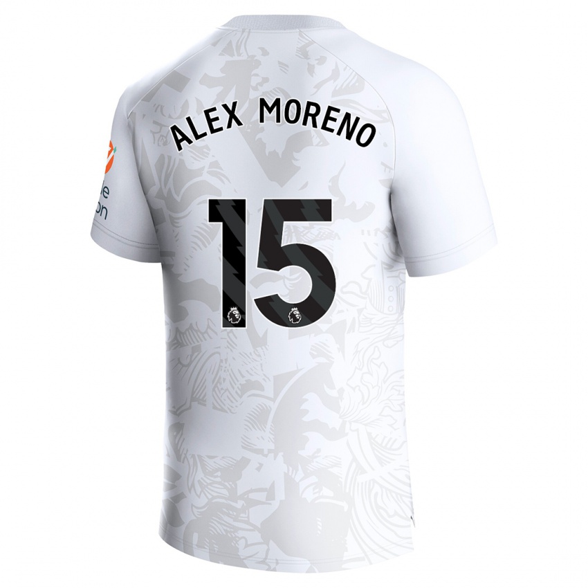 Donna Maglia Alex Moreno #15 Bianco Kit Gara Away 2023/24 Maglietta